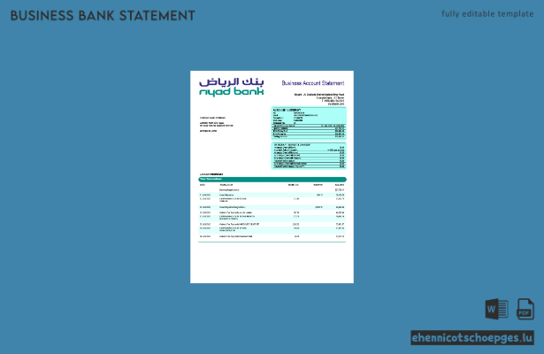 Beispielvorschau für den Geschäftsbericht der Riyad Bank (Word und PDF)